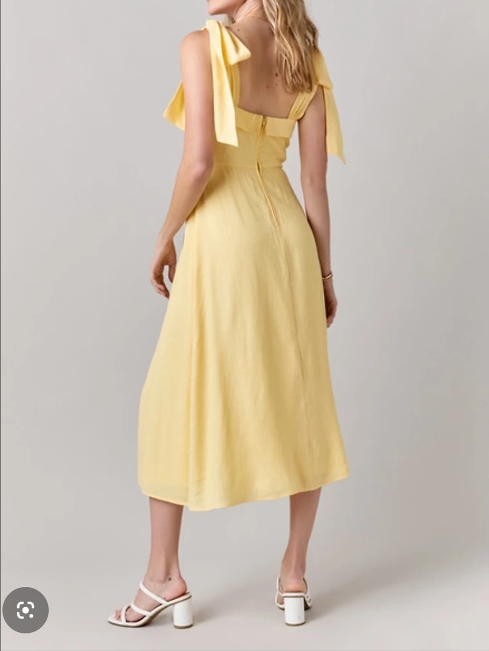 Justine Sleeveless Tie Strap Midi Dress  - Picture 2 of 4